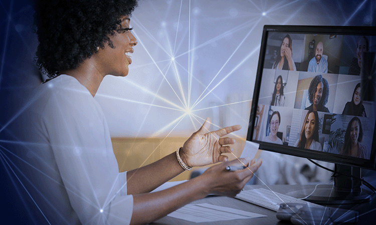 woman on conference call