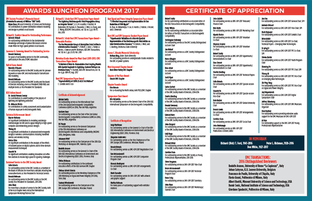 2017 Award Program