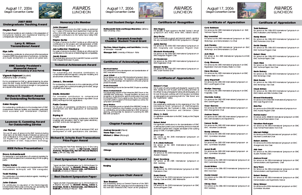 2006 Award Program