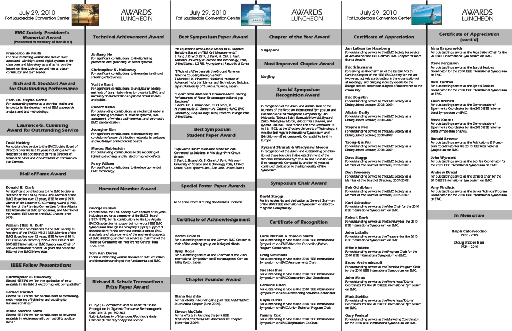 2010 Award Program